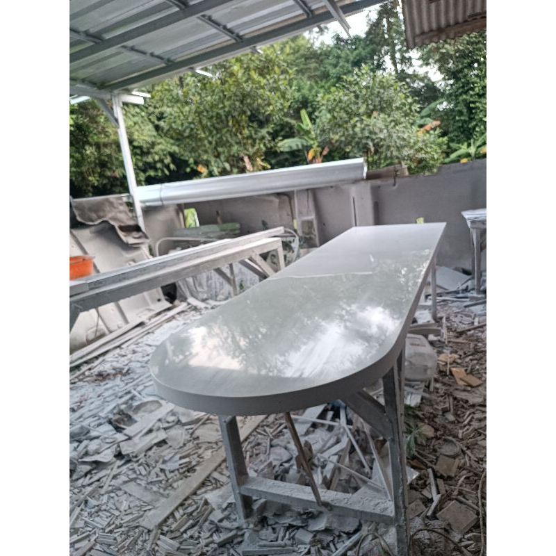 TOP TABLE SOLID SURFACE MEJA MEETING CUSTOM ELEGAN