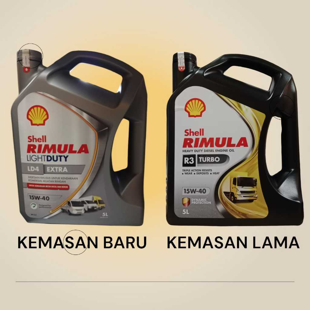 Shell RIMULA LD4 / R3 TURBO 15W-40 - Oli mesin diesel 5L
