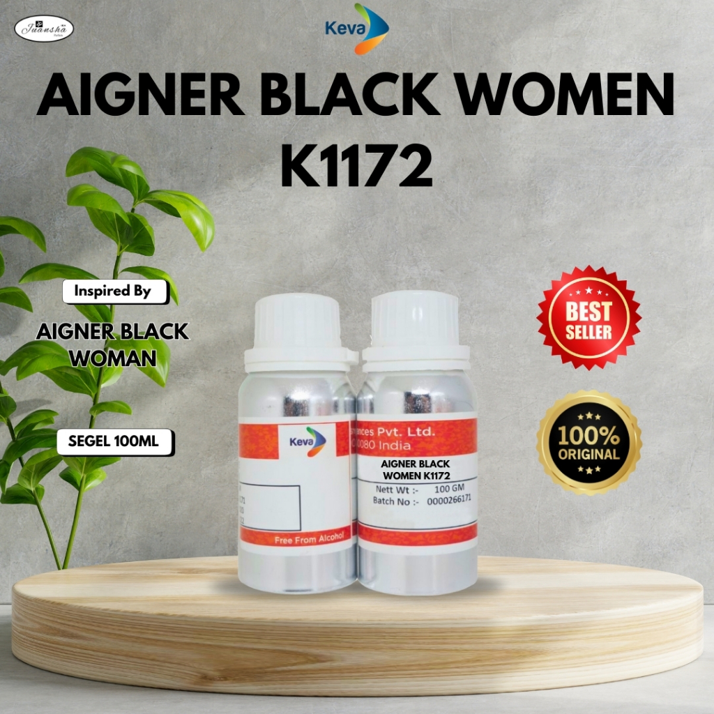 BIBIT PARFUM MURNI K1172 AIGNER BLACK FOR WOMEN PRODUK KEVA SEGEL 100ML
