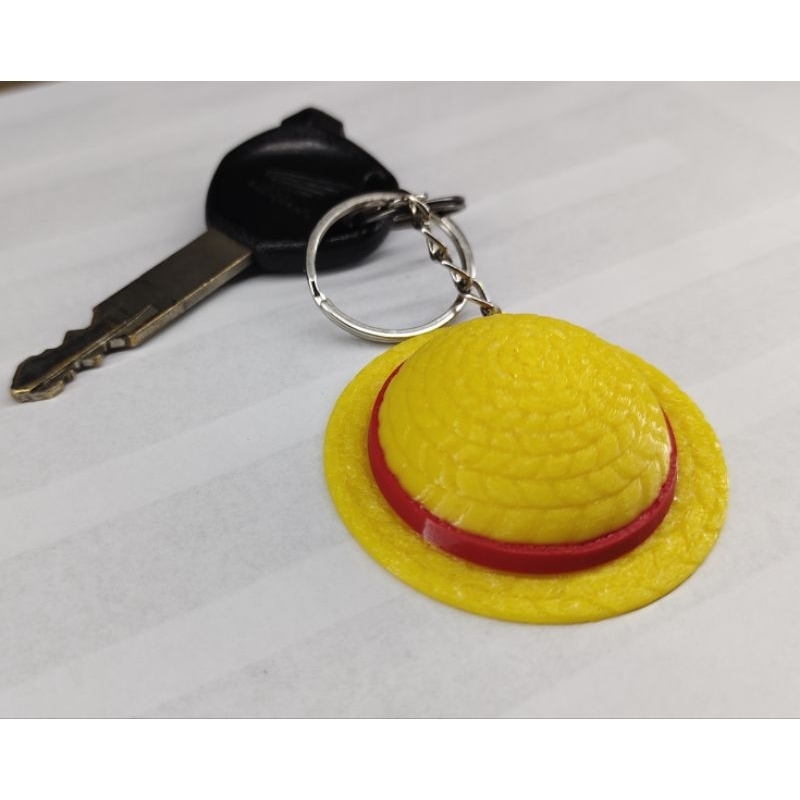 Gantungan kunci 3D Gantungan kunci topi Luffy one piece / ganci luffy / ganci one piece