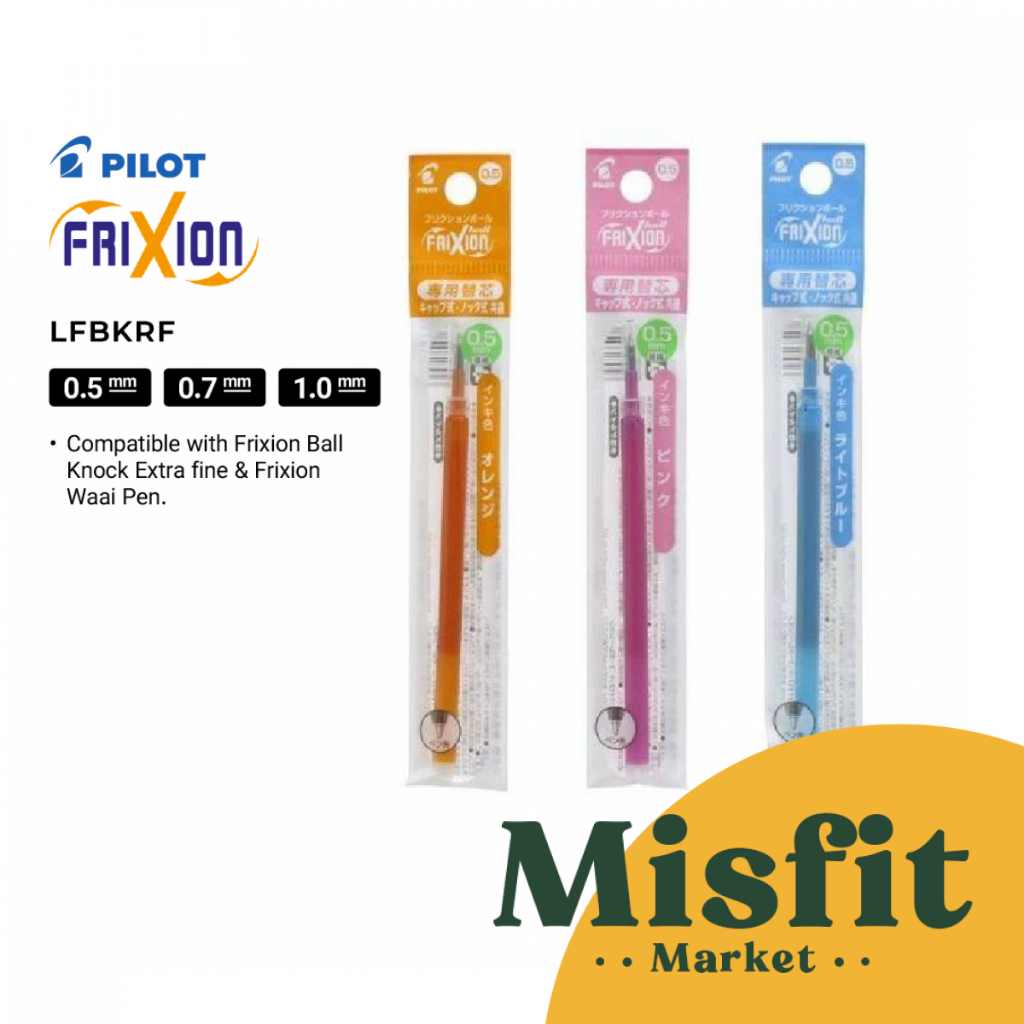 

Pilot LFBKRF12EF Frixion Waai Ink Color Refill 0.5 mm Isi Ulang Tinta Refil Warna Warni