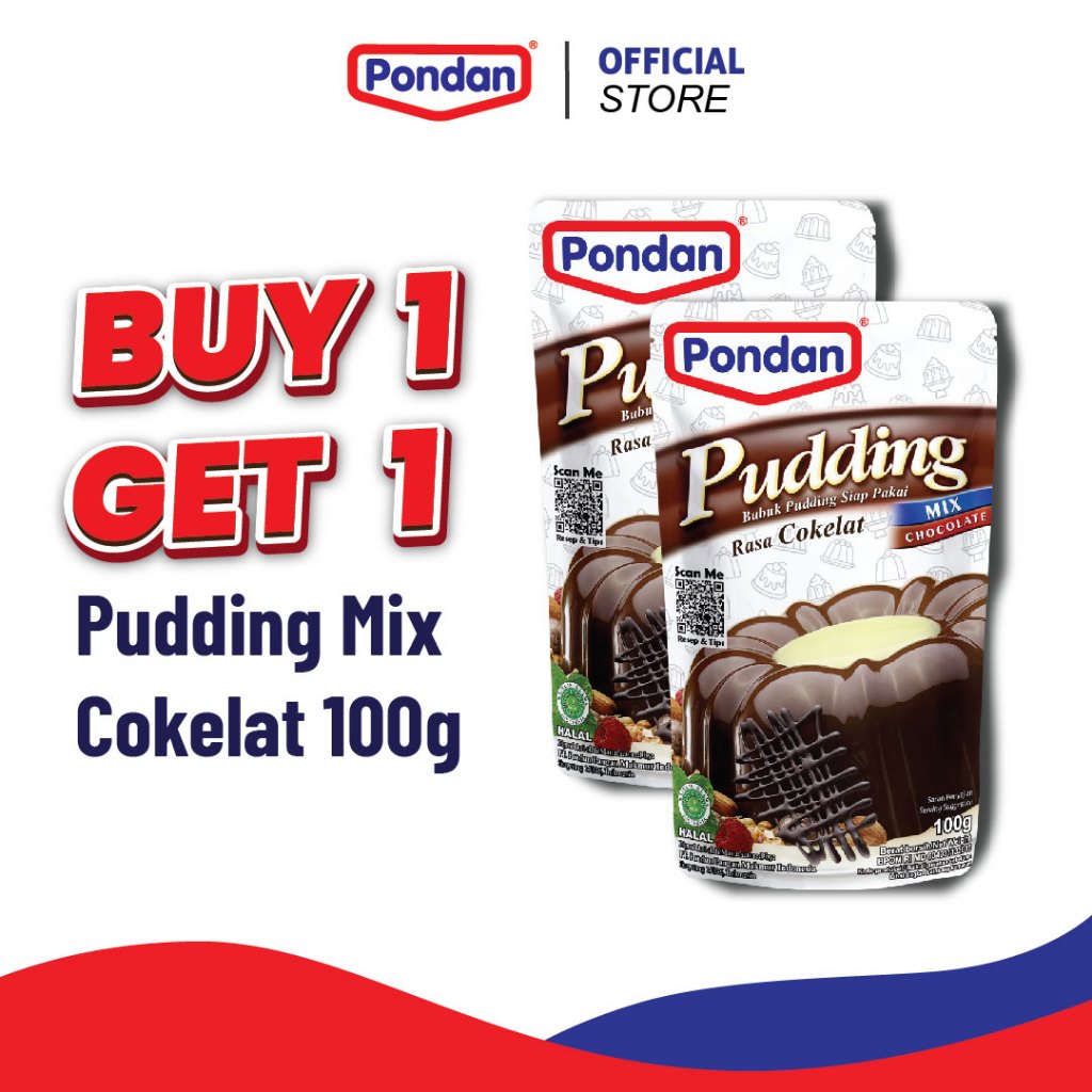 

(BUY 1 GET 1) Pondan Pudding Masak Cokelat 100g EXPIRED MEI 2025