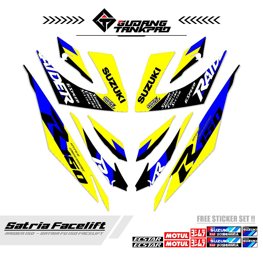 STRIPING SATRIA 150 FU FACELIFT MTF 7 / STRIPING RAIDER / STIKER VARIASI SATRIA / FU FACELIFT / STRI