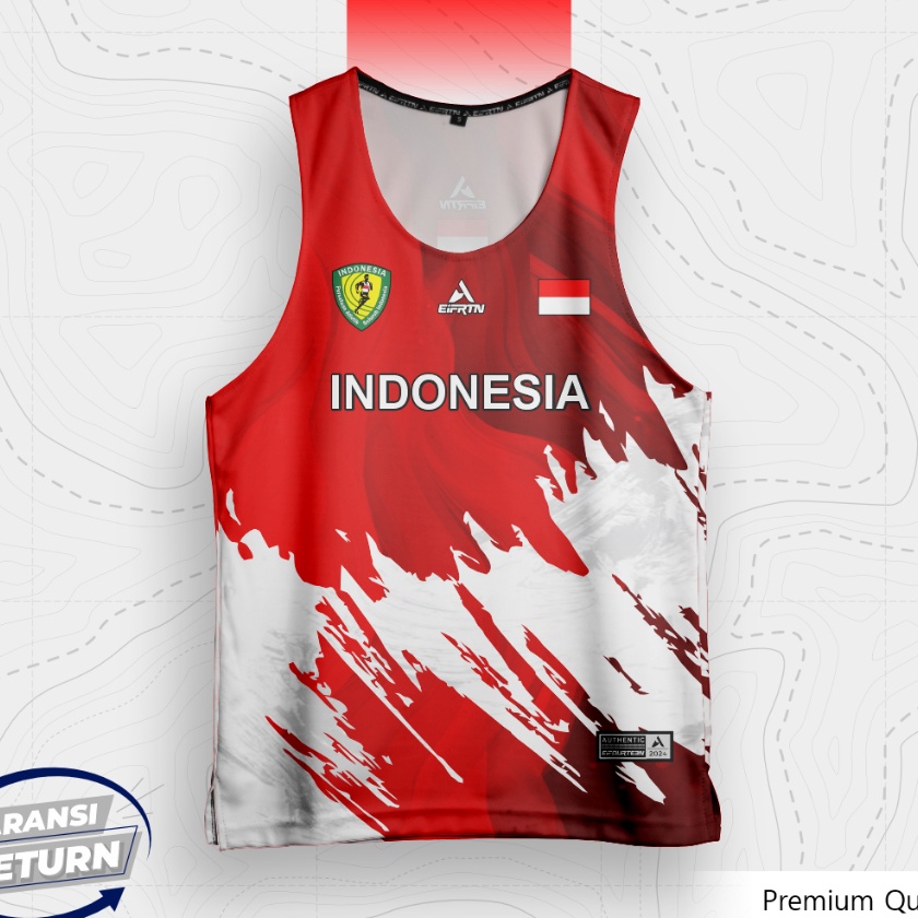 FG2 EiFRTN Baju Kaos Singlet Lekbong Lari Running Timnas Indonesia PASI Tahun 224  SHNG INDONESIA