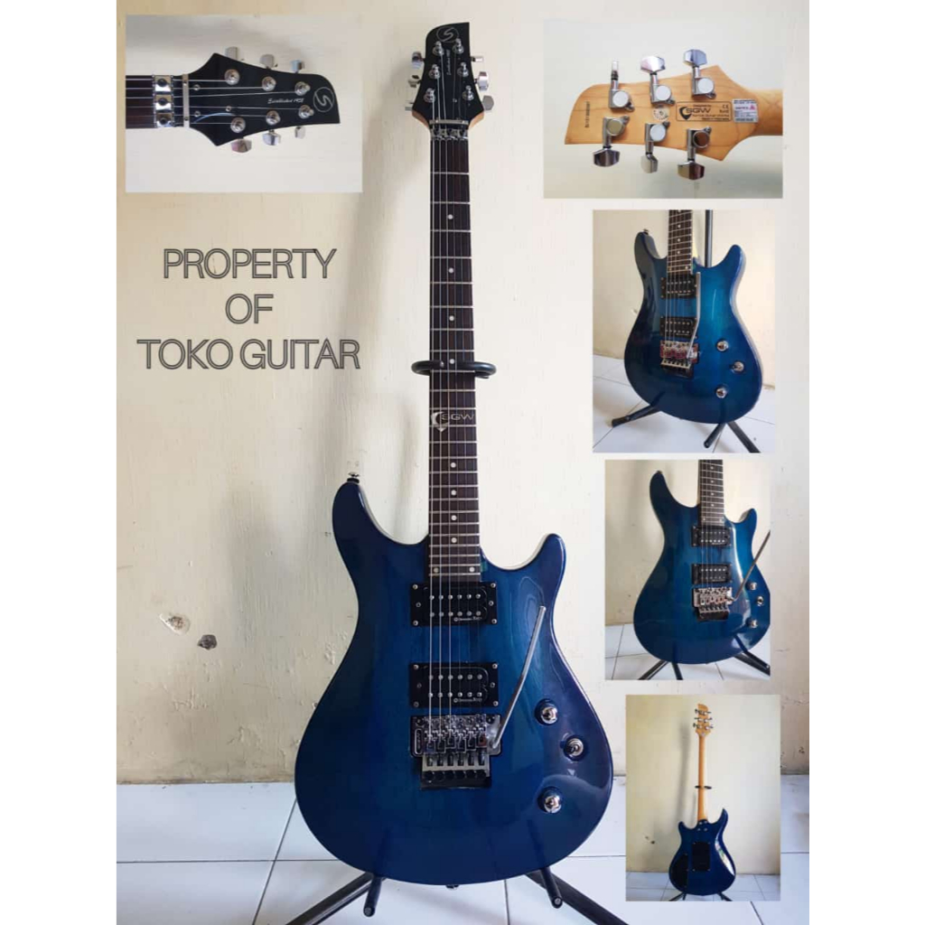 GITAR SAMICK NSDC 80 FLOYD ROSE ORIGINAL MULUS