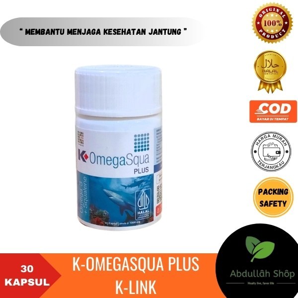 K-OmegaSqua Plus Kapsul Minyak Ikan Omega 3 + Squalene K-Link Fish Oil Soft Capsule Original