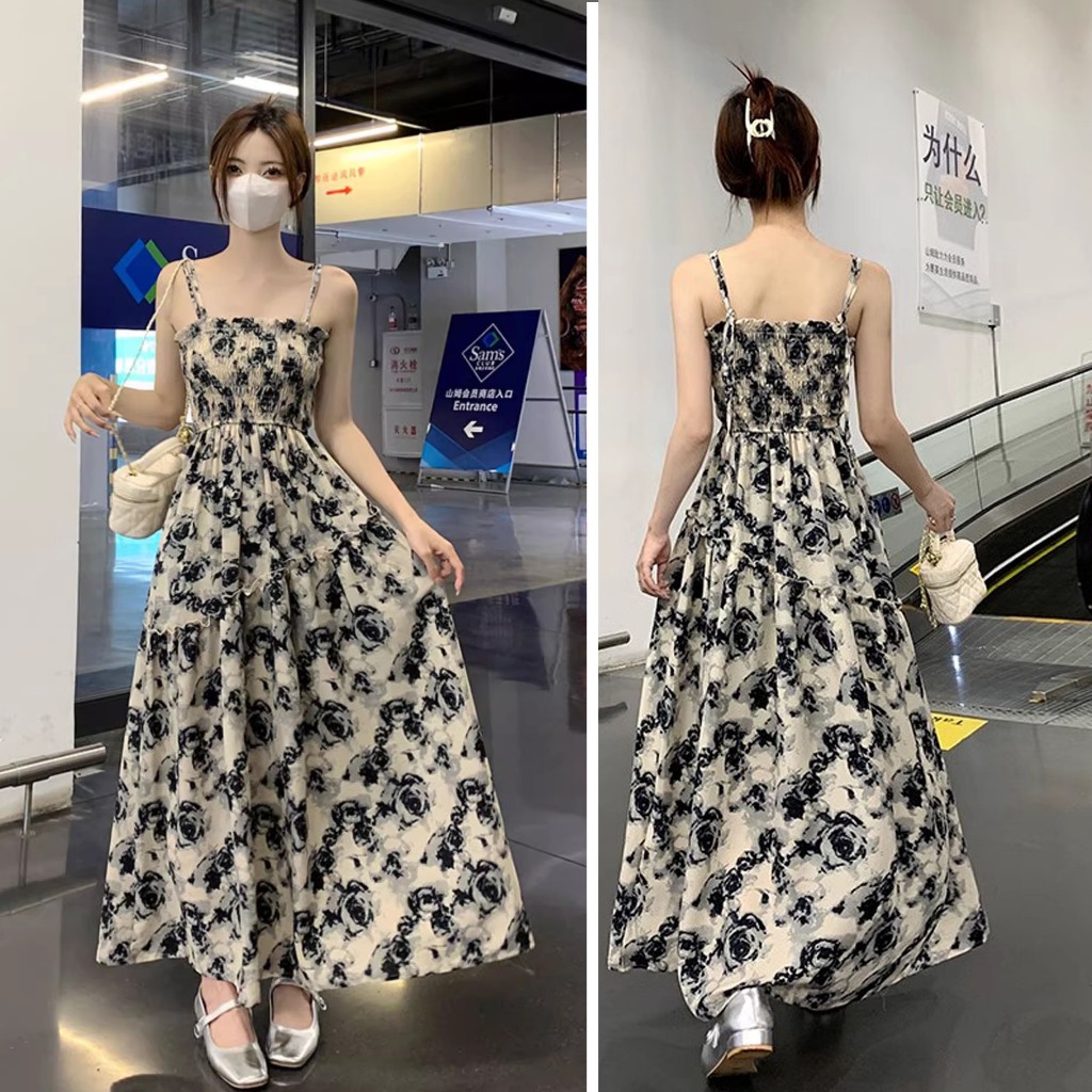 Dress pantai panjang skirt korean dress Premium summer/long dress pantai bali rok pelangi/Baju Terus