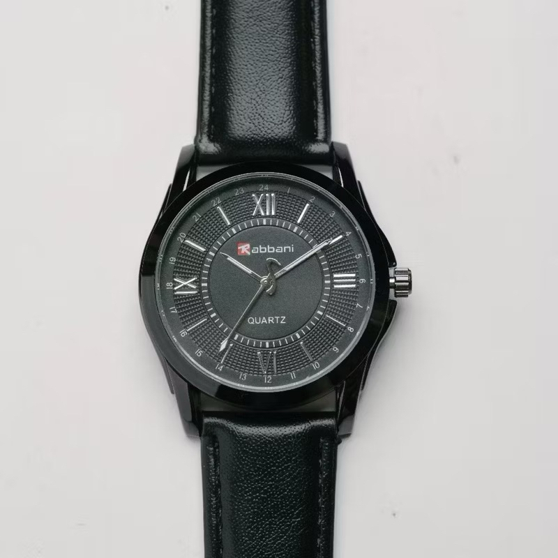 Jam Tangan Kulit Pria Cowok Original Rabbani Model Terbaru Warna Lengkap