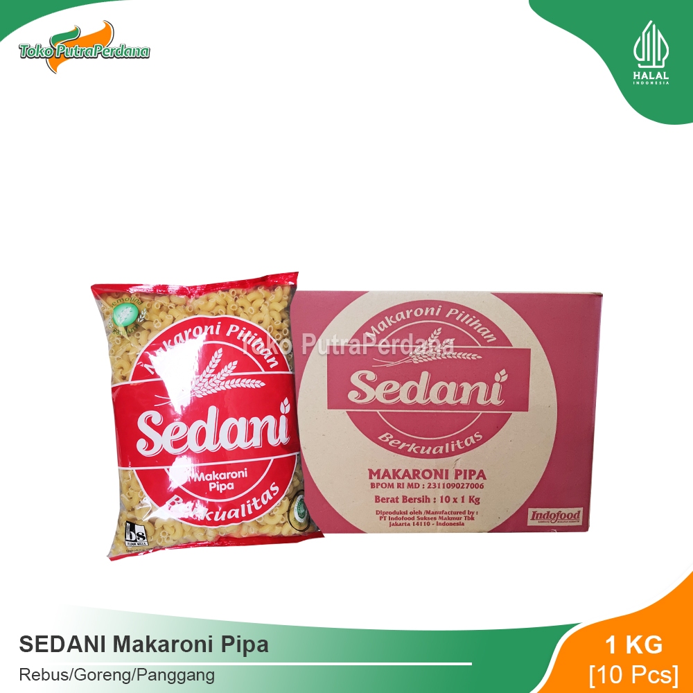 

[DUS] SEDANI Makaroni Pipa 1kg (10 Pcs/Dus)