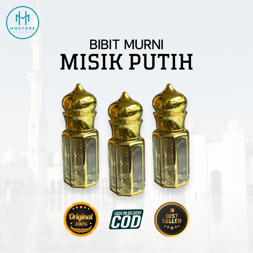 MISIK PUTIH BIBIT MURNI / MISK ABYAD / 6ml / ROLL ON ORIGINAL 100%
