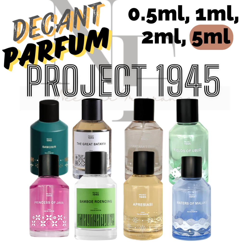 Decant Project 1945 5ml Sunset in Sumba Horas Samosir Petruk Fields of Ubud Waters of Maluku