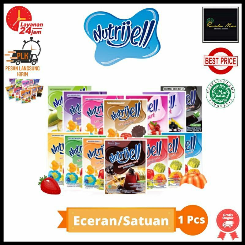 

Nutrijell Varian Buah Eceran 10gr Jelly Powder Kemasan Ekonomis Murah