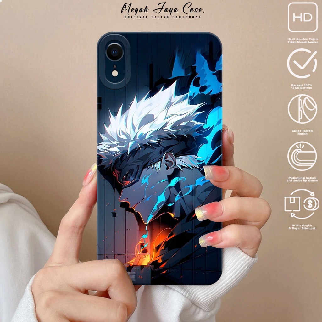 Case Iphone XR - Casing Hp Iphone XR Motif Gojo Satoru - Silikon Hp Iphone XR - Cover Hp - Kesing Hp