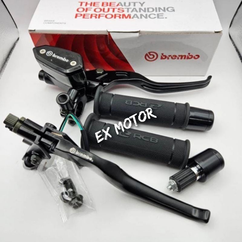 Paketan Lengkap Handle Master Rem Oval Premium Model Rcb Plus Handgrip Rcb Jalu Stang Rcb Universal 