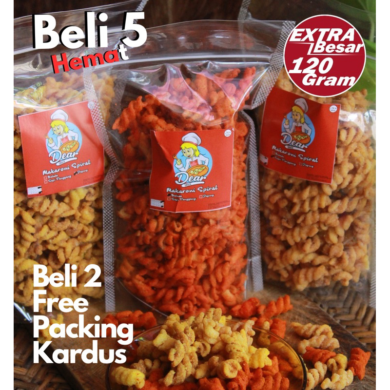 

Makaroni Spiral / Fusili Ulir makroni Balado Jagung Sapi Panggang Pedas Daun Jeruk 120gr Snack Jajanan Camilan Cemilan