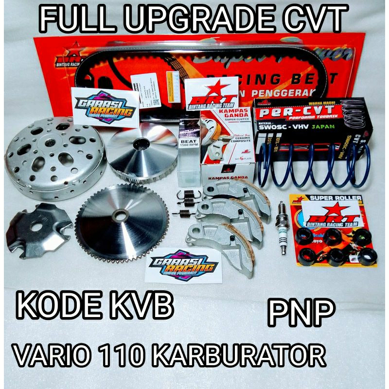 FULL UPGRADE CVT KIRIAN ANTI GREDEK AKSELERASI KVB VARIO 110 LAMA VARIO 110 KARBU CBS CW TECHNO MANG