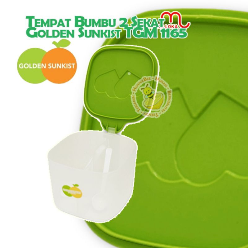 Tempat Bumbu 2 Sekat Golden Sunkist TGM 1165