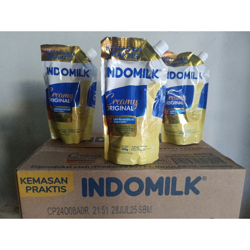 

susu indomilk creamy original kemasan 260 gram
