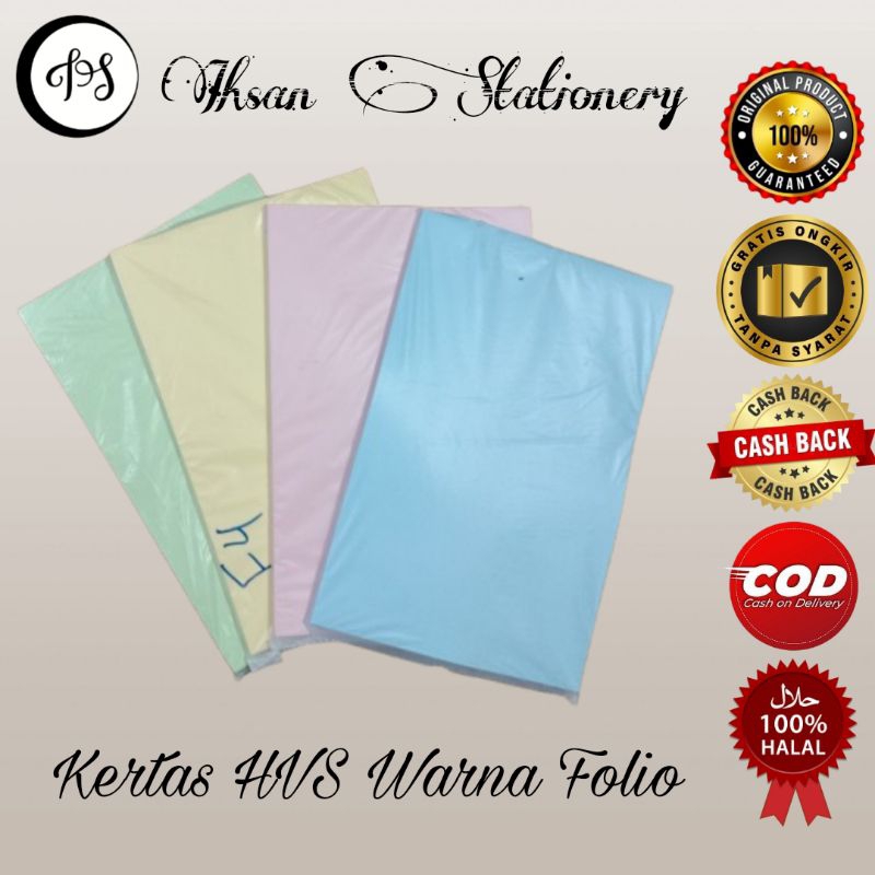 

Kertas Hvs Warna F4 70gsm SIDU Isi 100 Lembar