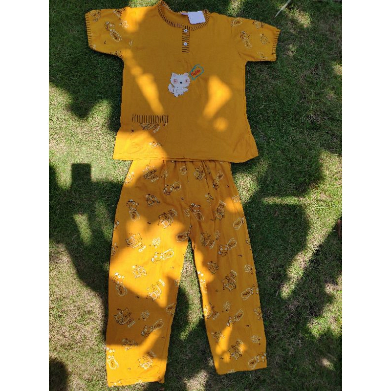 Babydoll Dewasa Lengan Pendek Celana Panjang Baju Tidur Dewasa Lengan Pendek Celana Panjang Setelan 