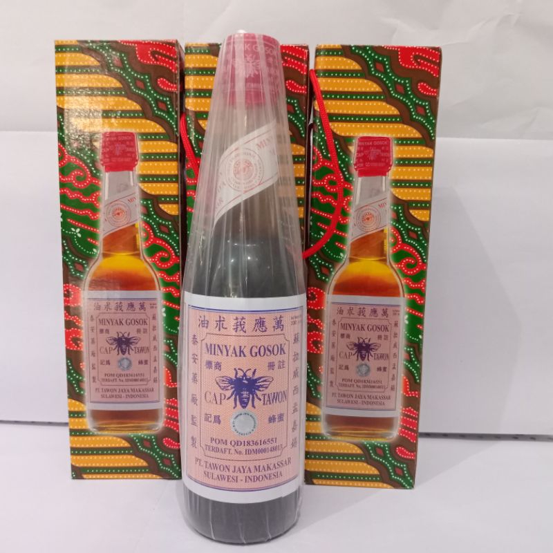 Minyak Gosok TAWON Tutup MERAH Ori Makassar 330ml termasuk extra bubblewrap