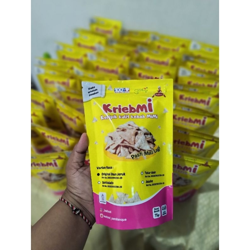 

keripik kulit kebab, cemilan dari kulit kebab (KriebMi) 75gr