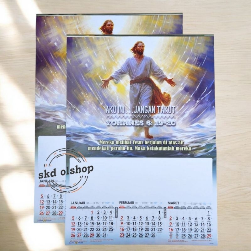 

kalender 2025 triwulan 4 lembar 3 bulanan AO 121 rohani 1 38x54cm (terima castume cetak merek)