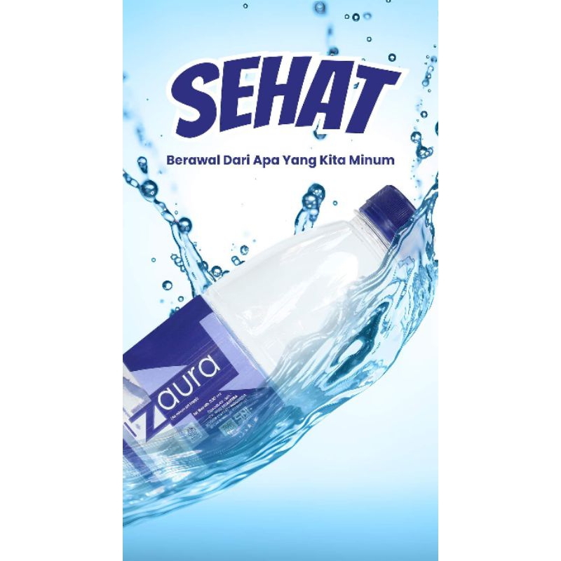 

air Sehat iZaura original 1 dus (12 botol ukuran 600 ml perbotolnya)
