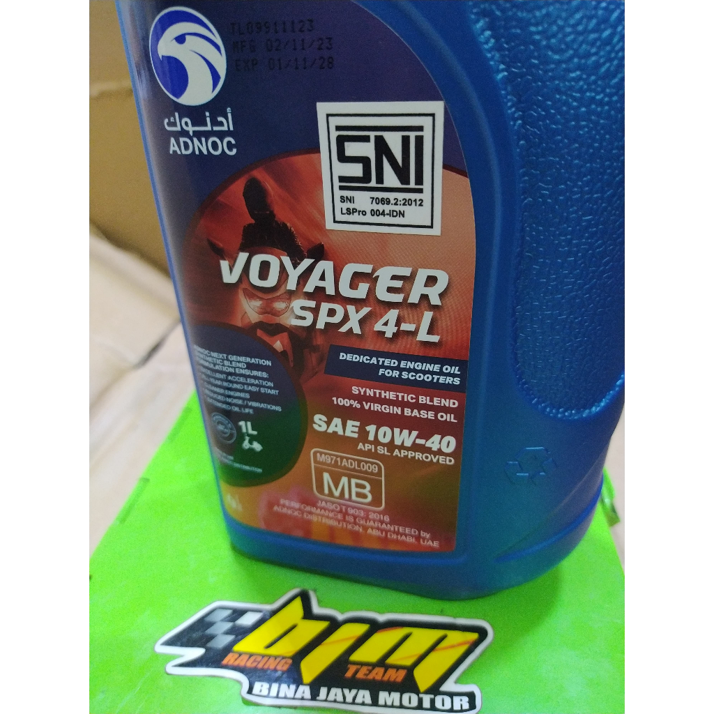 OLI ADNOC VOYAGER SPX 4-L 1LITER SAE 10W40 OLI ADNOC MATIC