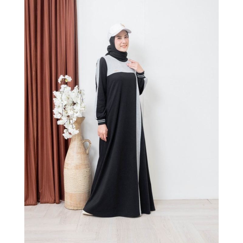 ALEXA dress by Zalifa,gamis zalifa bahan kaos,dress remaja santai