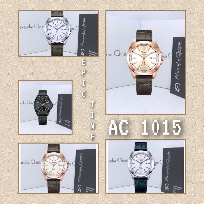 Jam Tangan Wanita Alexandre Christie 1015 AC1015 AC 1015 Tali Kulit