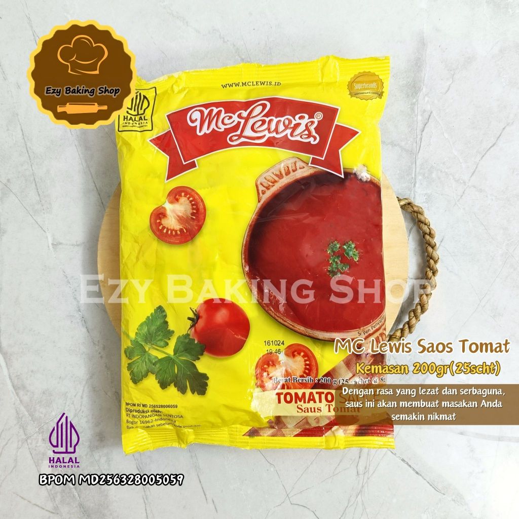 

Mc Lewis Saos Sachet 8gr (25pcs) - Saos Sambal / Saos Tomat