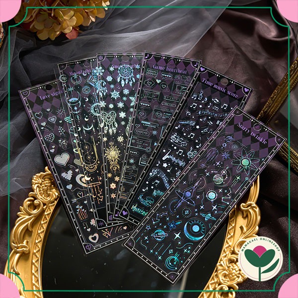 

Magical hologram sticker aesthetic journaling deco stiker diy transparent shining sticker MK1816