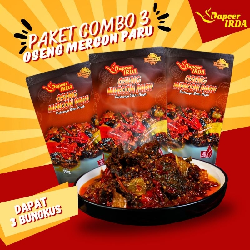 

Dapoer Irda Paket Combo 3 Oseng Mercon Paru