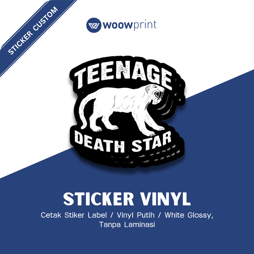 

STICKER VNYL putih size kecil Cutting Custom kiss cut/die cut waterproof Glossy|mate|Transparan