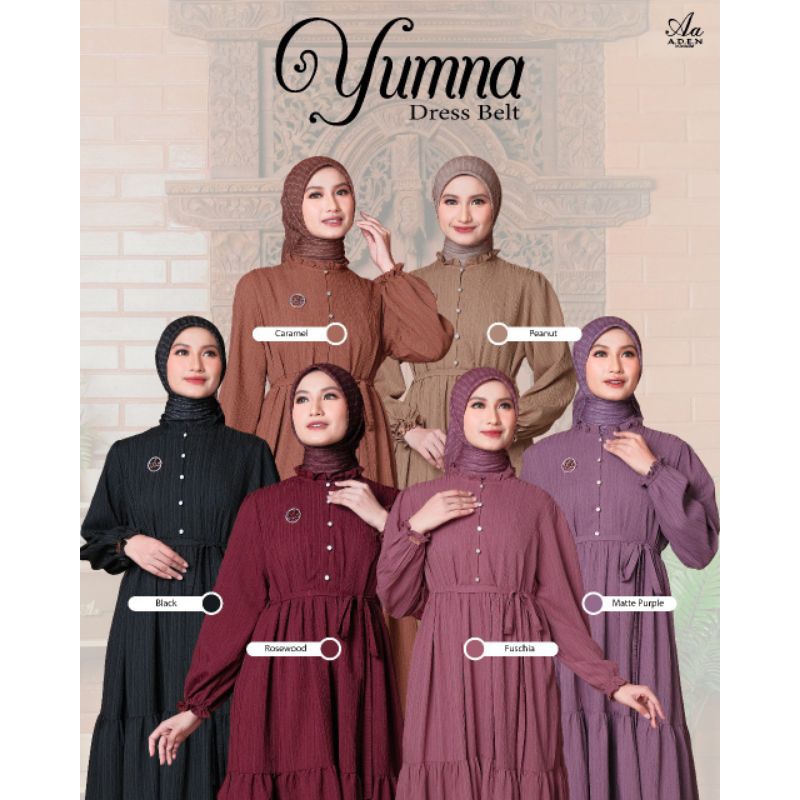 [ DRESS ONLY ] YUMNA DRESS BY ADEN HIJAB | YUMNA SERIES BY ADEN HIJAB | GAMIS ADEN POLOS | DRESS WAN