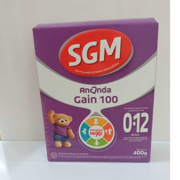 SGM Ananda Gain 100 0-12 Bulan Susu Bubuk 400 g
