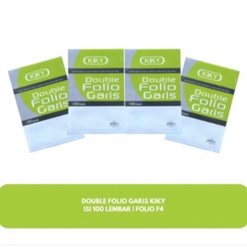 

DOUBLE FOLIO BERGARIS KIKI 70GSM 100 LEMBAR