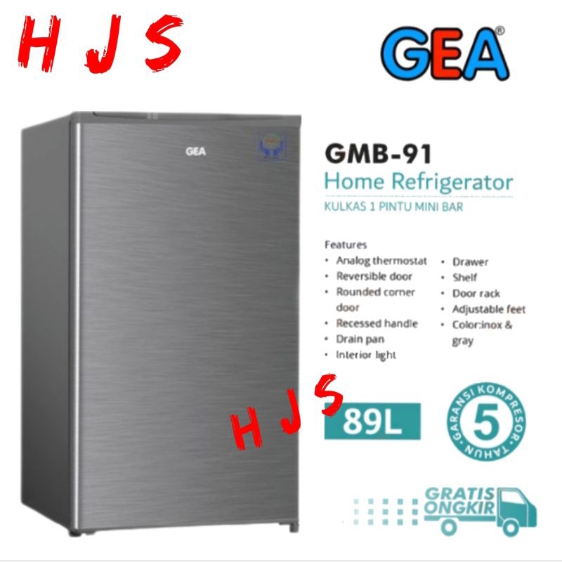 KULKAS GEA 1 PINTU GMB-91 MINI BAR 89L