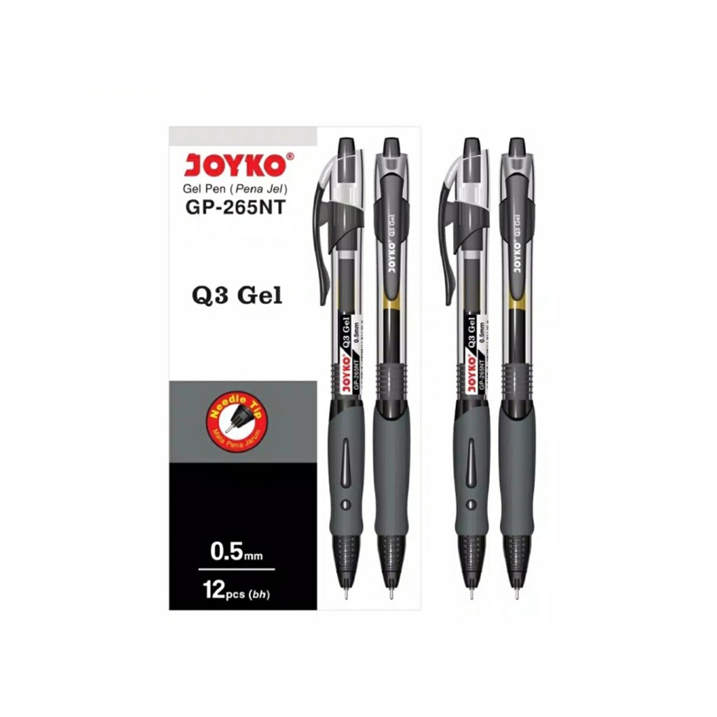 

Pulpen Joyko Gel GP-265NT - 12 Pcs/Lusin - Bolpoin Tinta Hitam Original