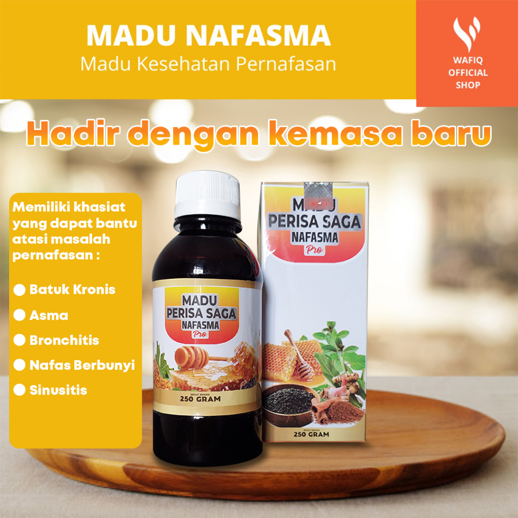 Nafasma Pro - Madu Gurah - Atasi Sesak Nafas - Mengobati Asma - Batuk Kronis - bronkitis - 1 Botol
