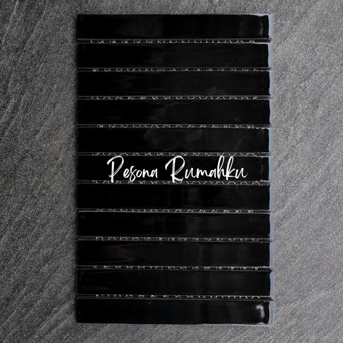 Mozaik Keramik Dinding Rumah Mewah Type SEIKA 2 Hitam Glossy KW 1