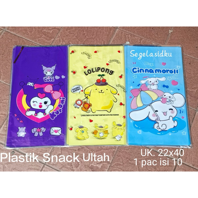 

Isi 10 Plastik Snack Ulang Tahun (ultah) 22x40 / Plastik Karakter / Plastik Opp Kuromi CINNAMOROL Pompompurin