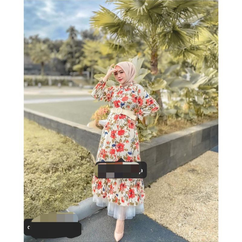 Dress Bangkok Import Premium/ Dress Bunga