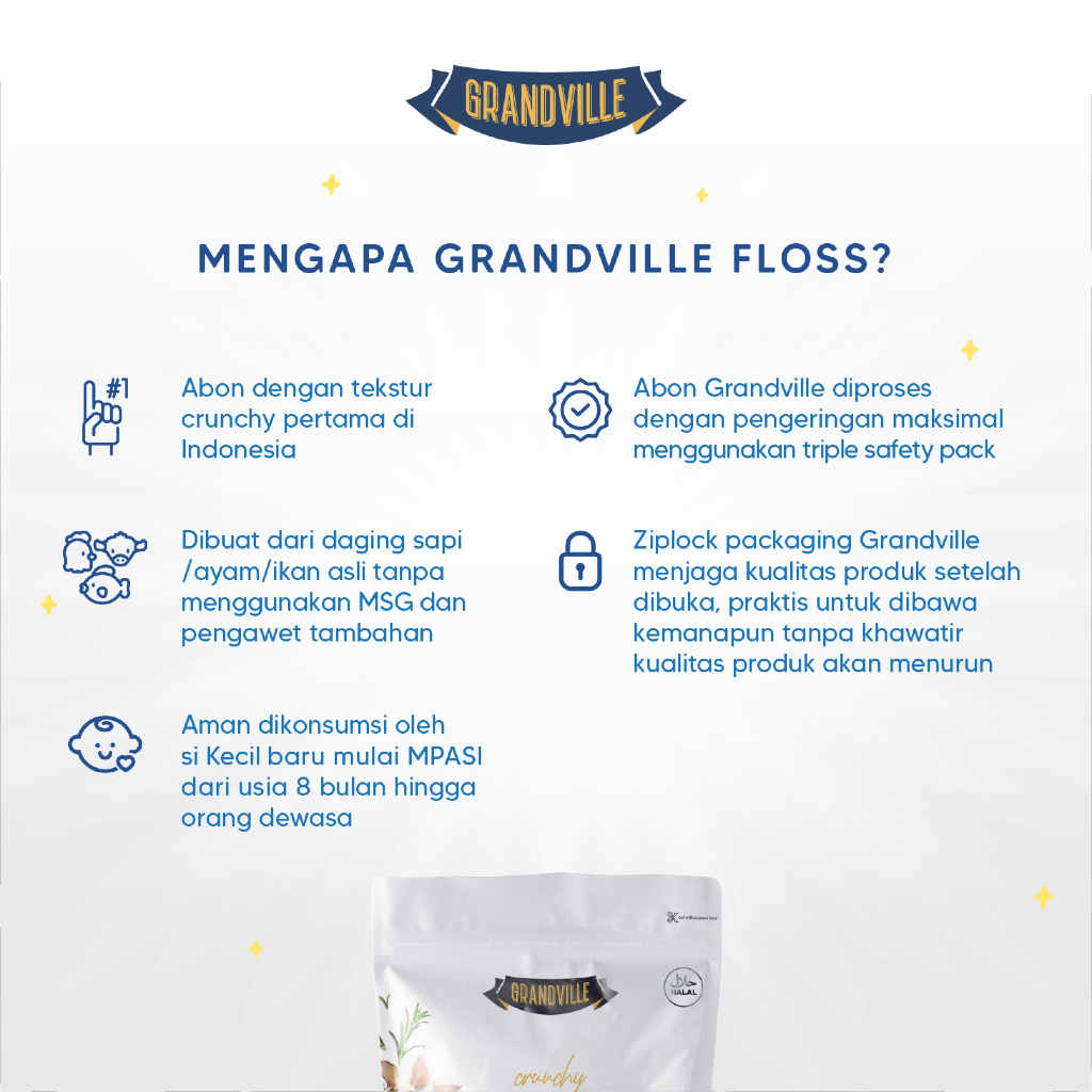 

RB Grandville Abon Sapi Crunchy Single Pack - 100 Gr