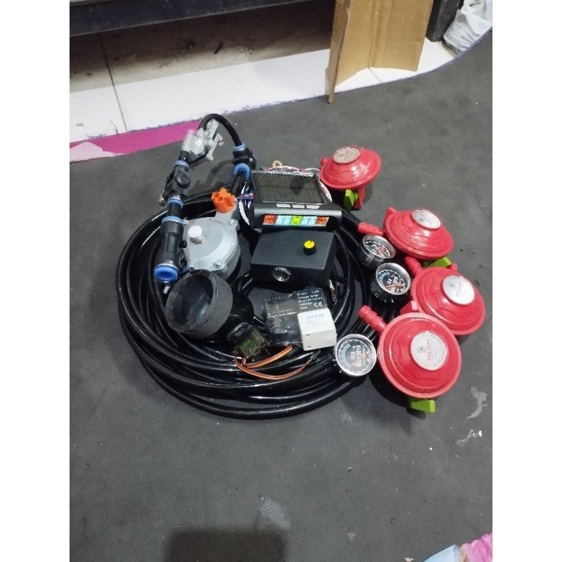 Konverter Kit BBG Hybrid 2 Jalur Full Set 4 Tabung Karburator Injeksi