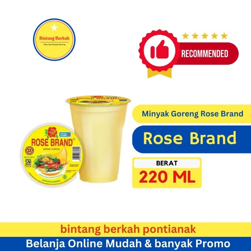 

Minyak Goreng Rose Brand Cup 220 ml – Kemasan Praktis Sekali Pakai