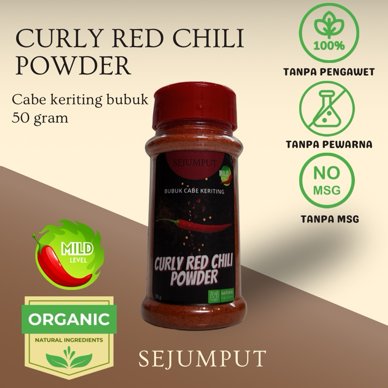 

CABE KERITING BUBUK / RED CURLY CHILI POWDER bumbu rempah sejumput