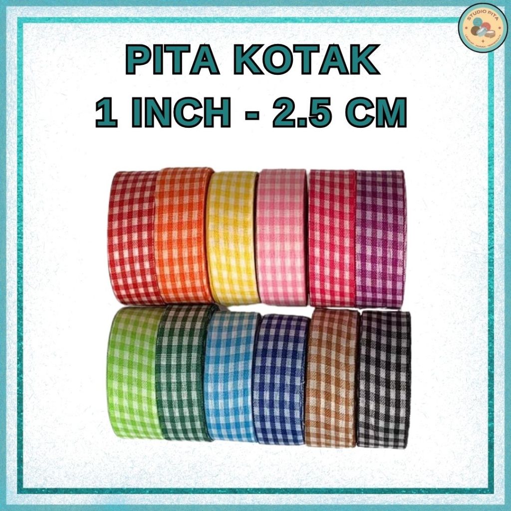 

Pita Kotak 1 inch (2.5 cm) Panjang 20 yard (18 mtr)