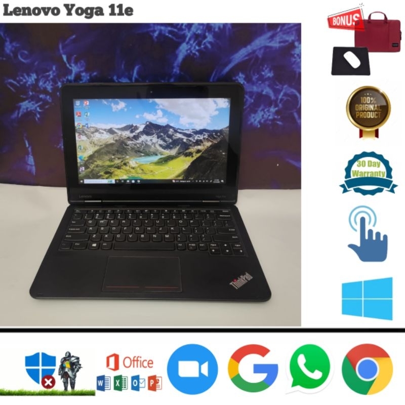 Laptop Lenovo Yoga 11e Intel N3150 Ram 4gb SSD 32+128gb - Touchscreen Flip